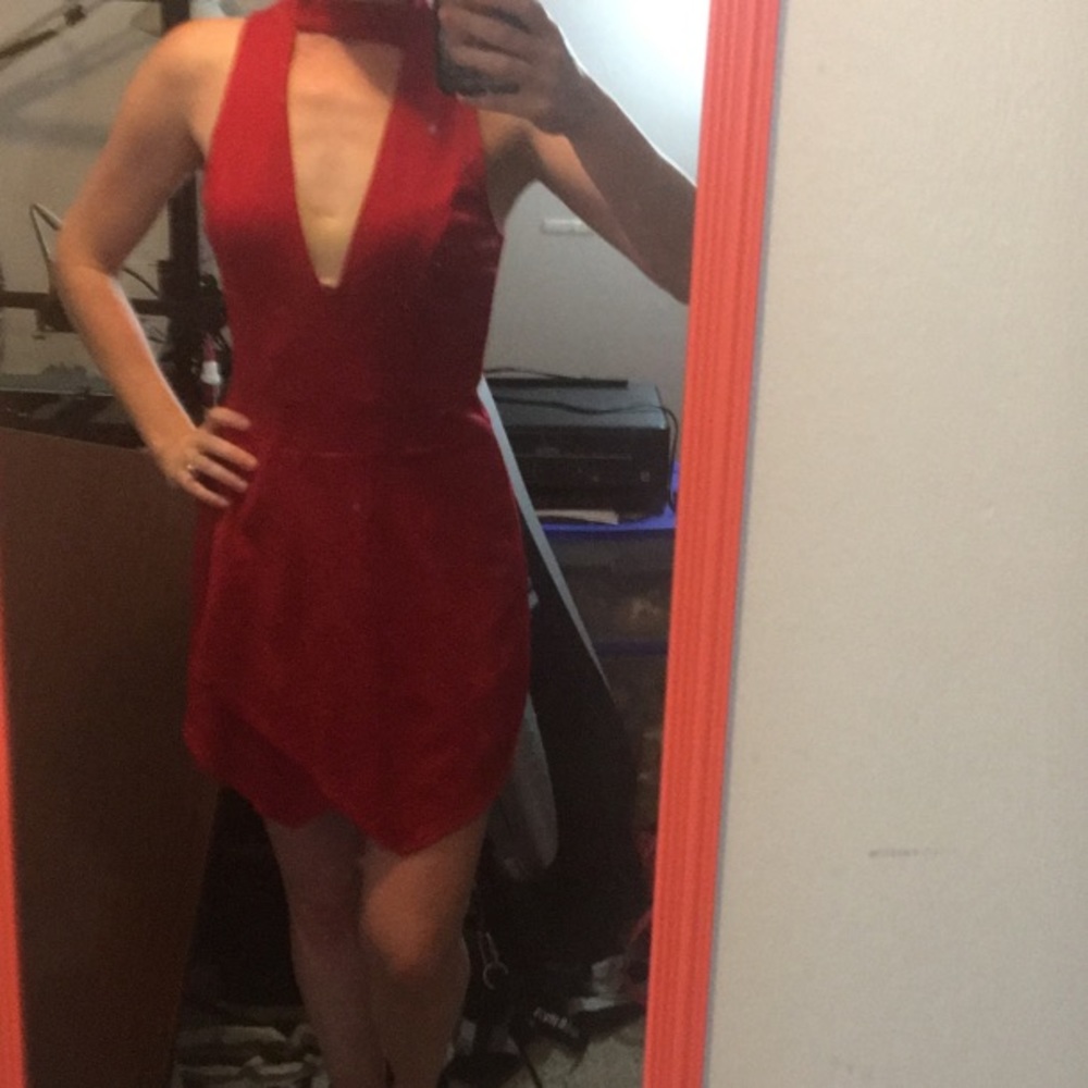 Perfect for a Bachelorette! Red Romper